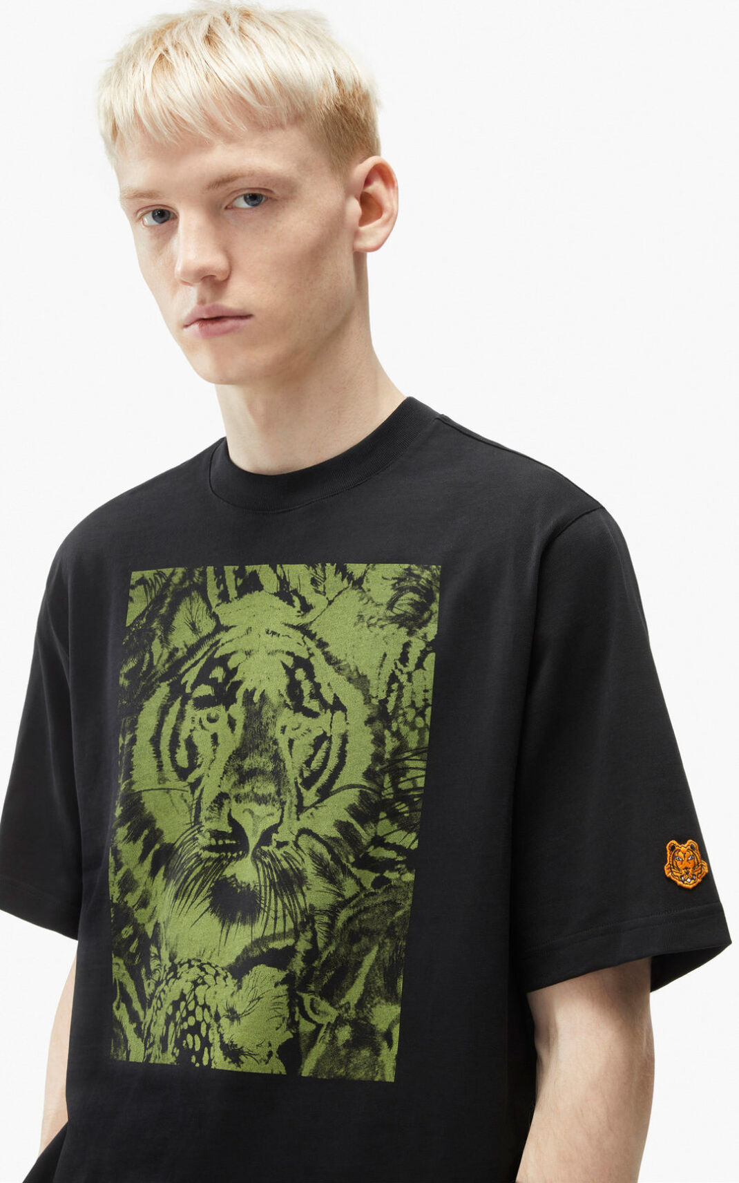 Kenzo Wild虎s Tシャツ メンズ 黒 - TXMQCY879